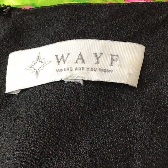 Wayf Green & Pink Floral Half Sleeve Midi Dress - Picture 9 of 9